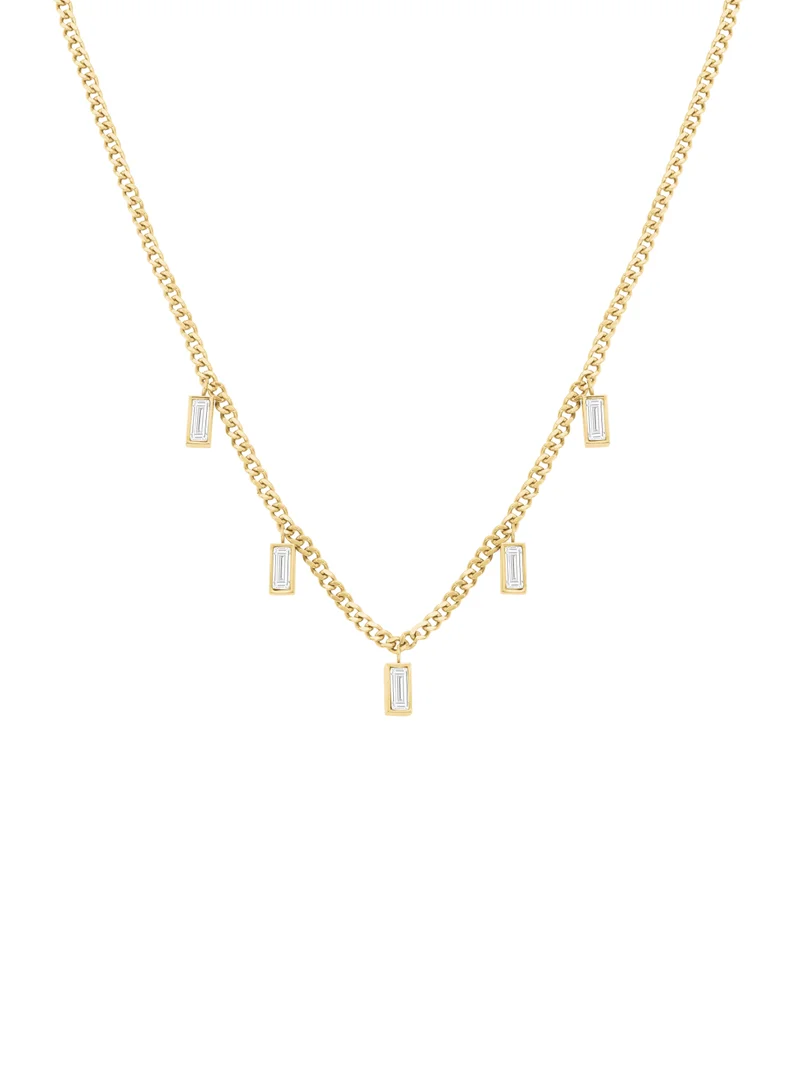 روزفيلد قلادة روزفيلد ذهبية مرصعة بالكريستال